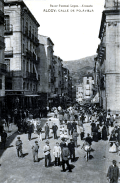 Alcoy_Calle de Polavieja - José Pascual López Tarjeta postal