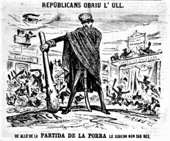 Imagen de transfondo garibaldino, ya que se atribuye a Garibaldi esta frase sobre Napoleón III... Ese hombre tiene cola de paja y seré yo quien le prenda fuego.