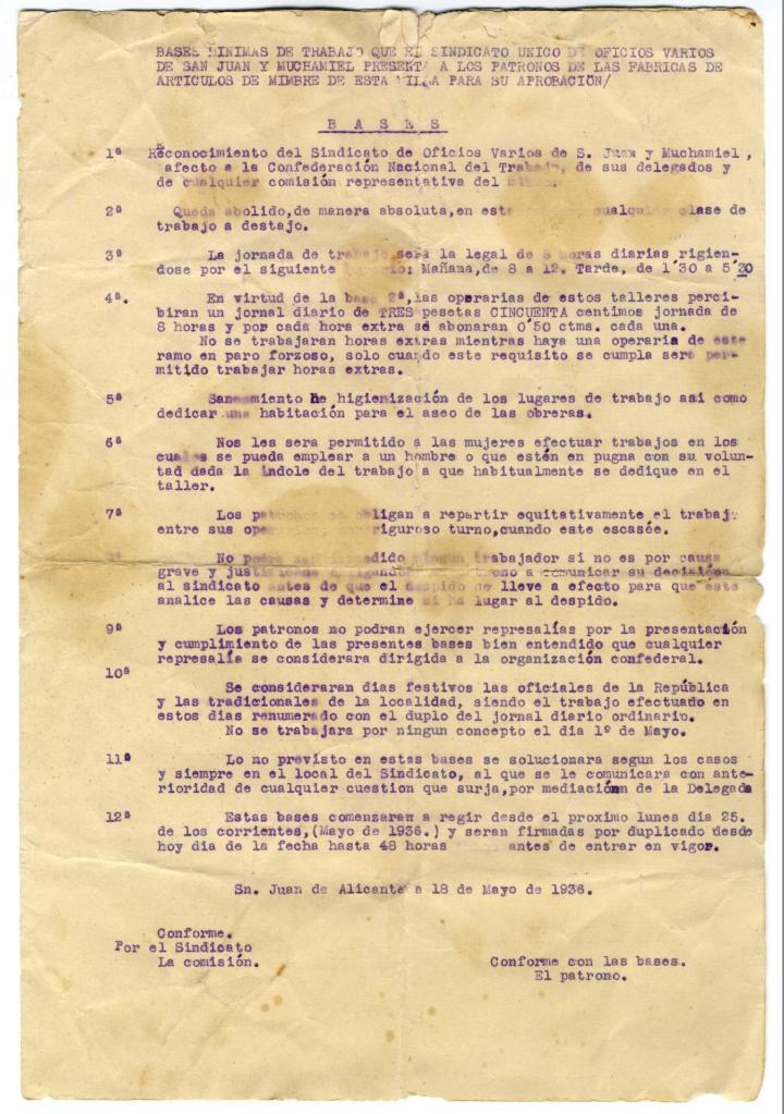 Sindicato Único de OFICIOS VARIOS de SAN JUAN y MUCHAMIEL_Dipòsit de la família Mira_AMSJA D3-247.2