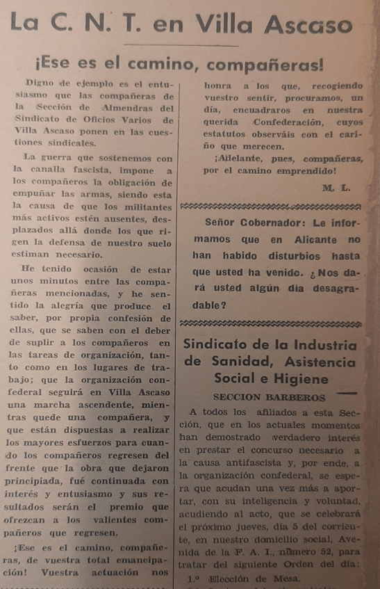 Periòdic Liberación. 4 d’agost de 1937-Arxiu Municipal d’Alacant